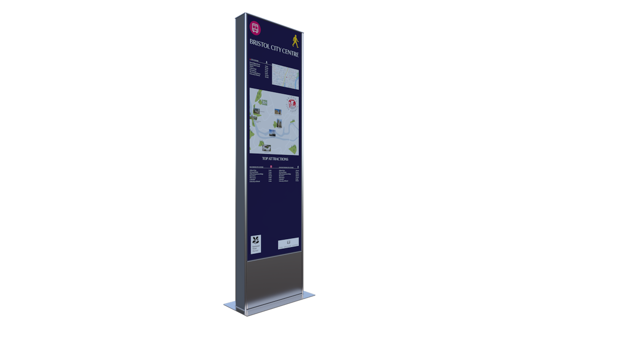 Waypoint totem for Bristol City Centre