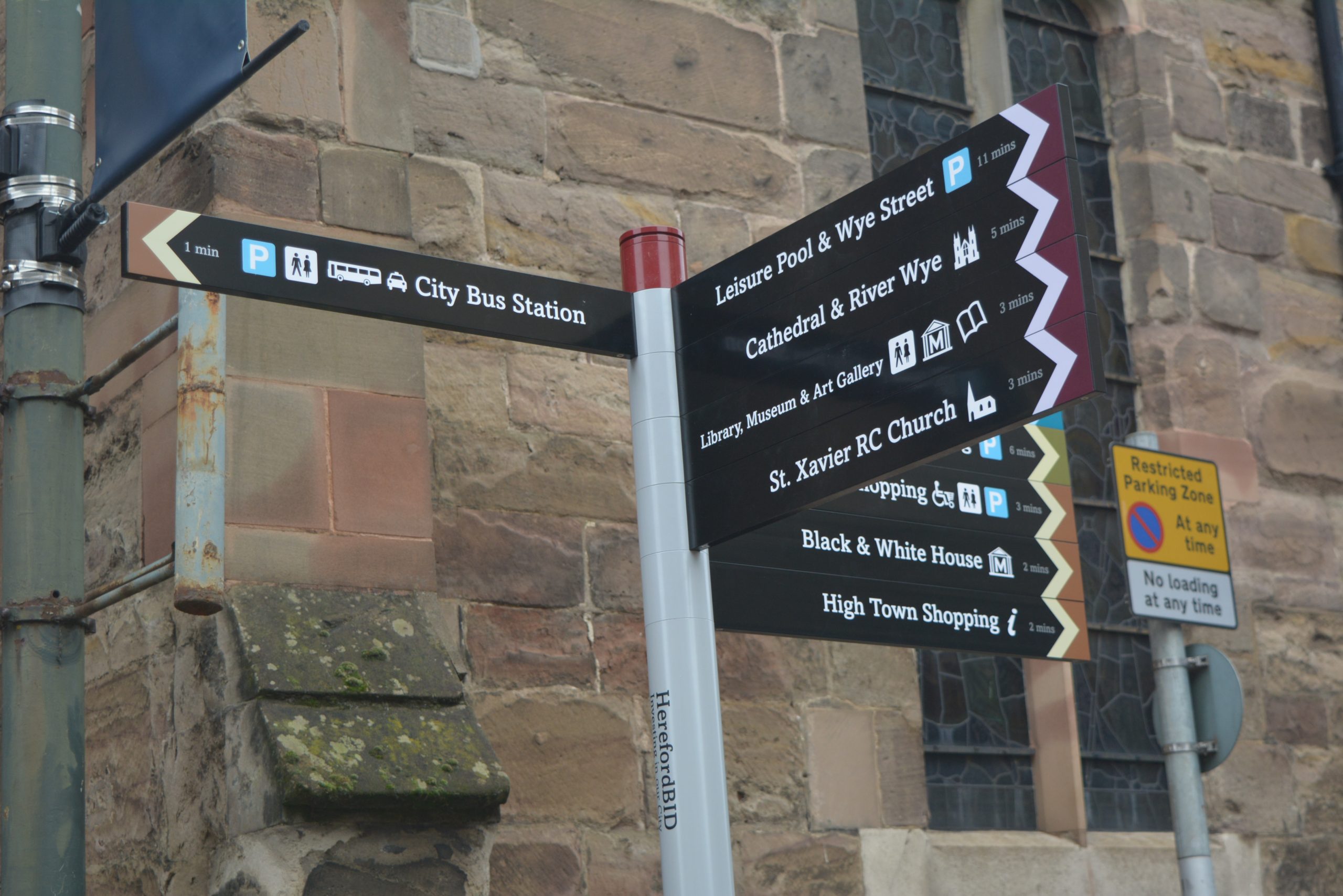Fingerpost wayfinding sign