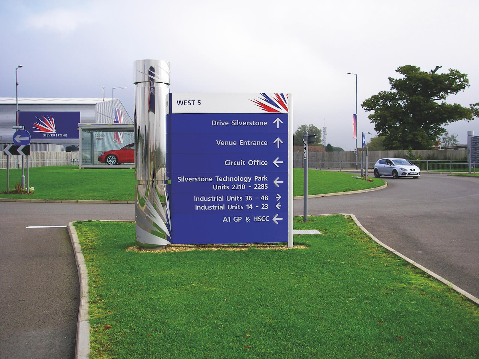 Panel bespoke signage for Silverstone