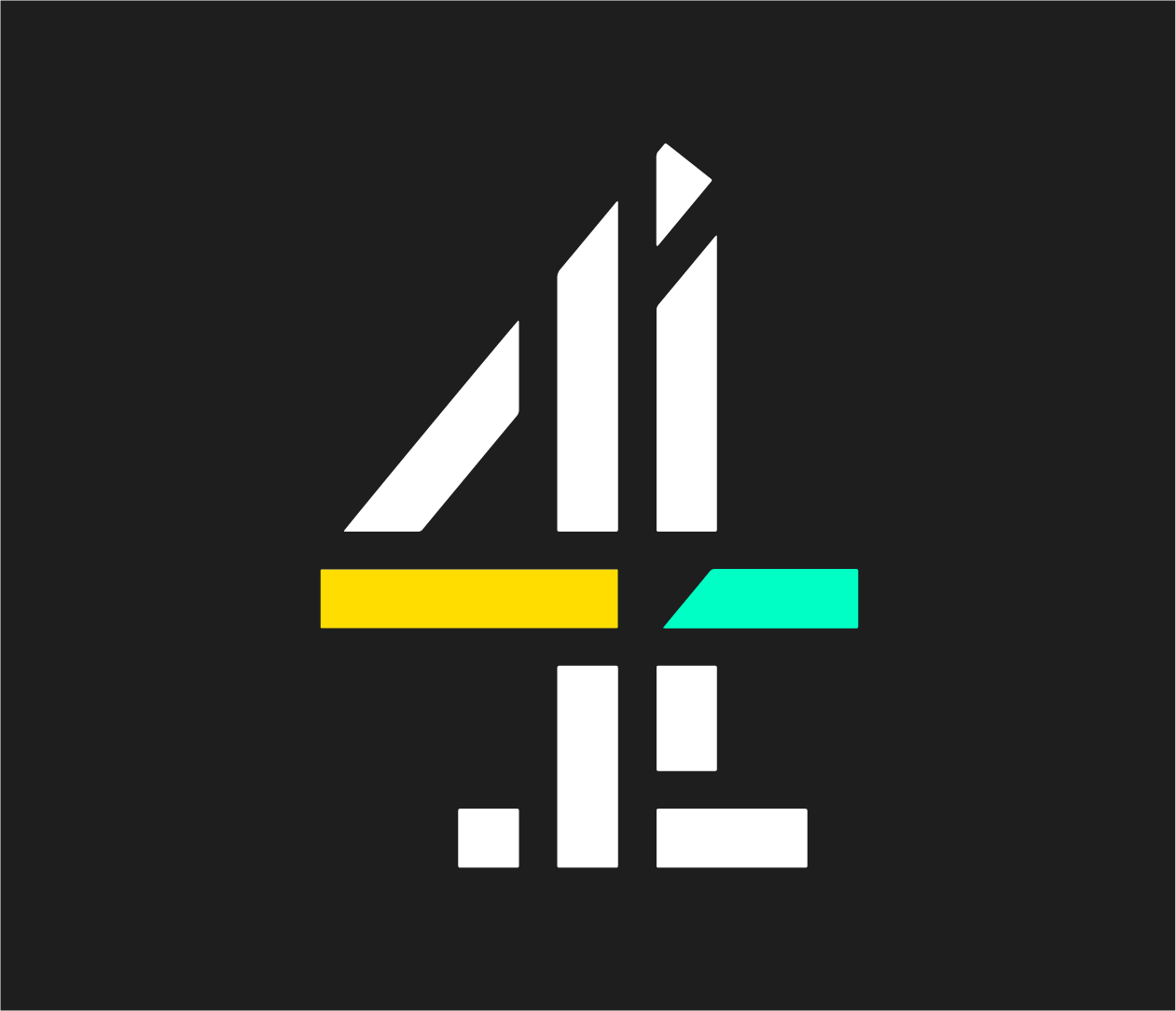 Channel 4 logo on a black background